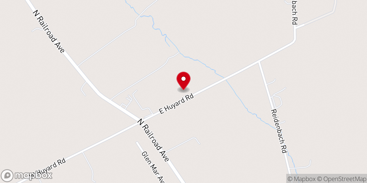 Map showing location of New Holland Old Order Mennonite Church