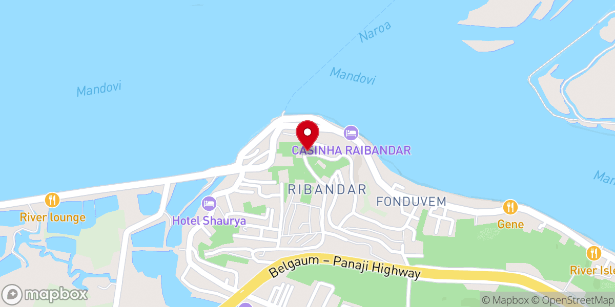 Map showing location of St. Mary's Orthodox Syrian Church Panaji