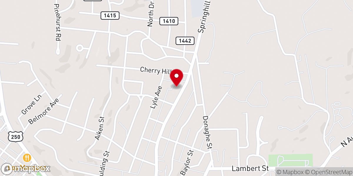 Map showing location of Calvary Assembly of God
