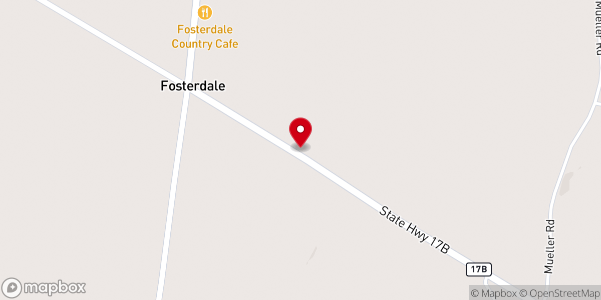 Map showing location of Fosterdale United Methodist Church
