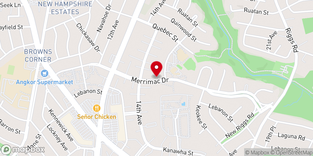 Map showing location of Centro Católico de Langley Park