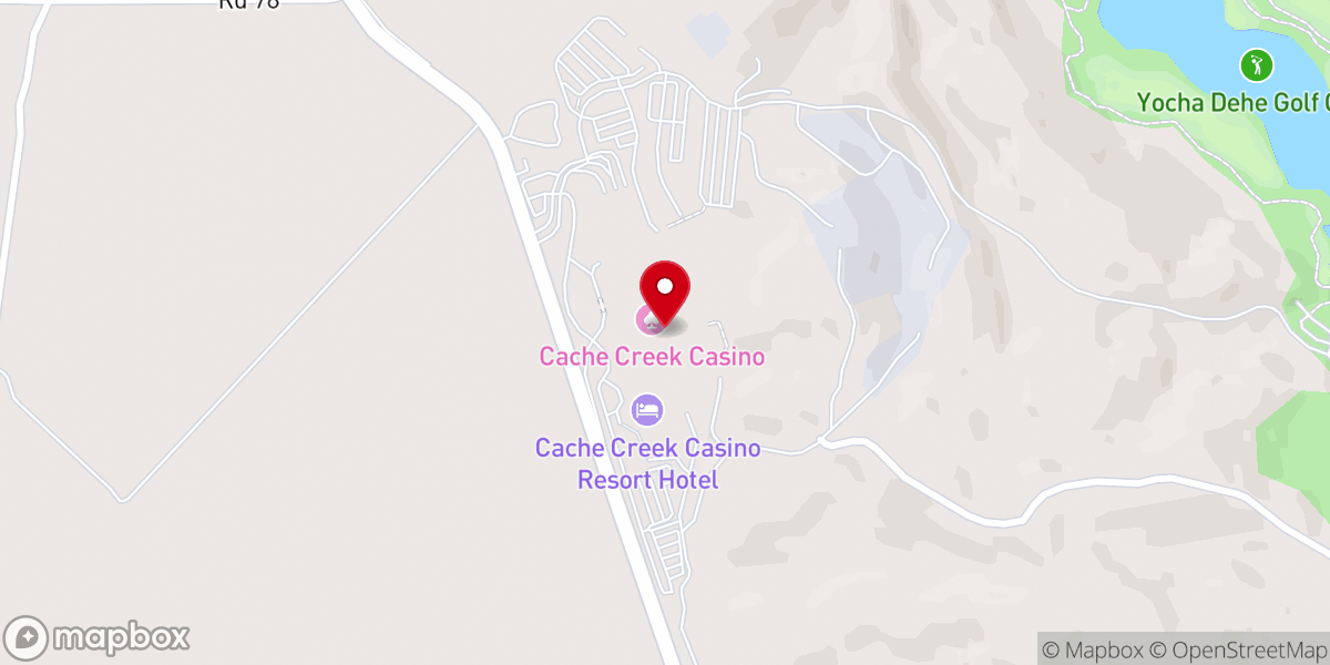 Map showing location of Cache Creek Casino Resort