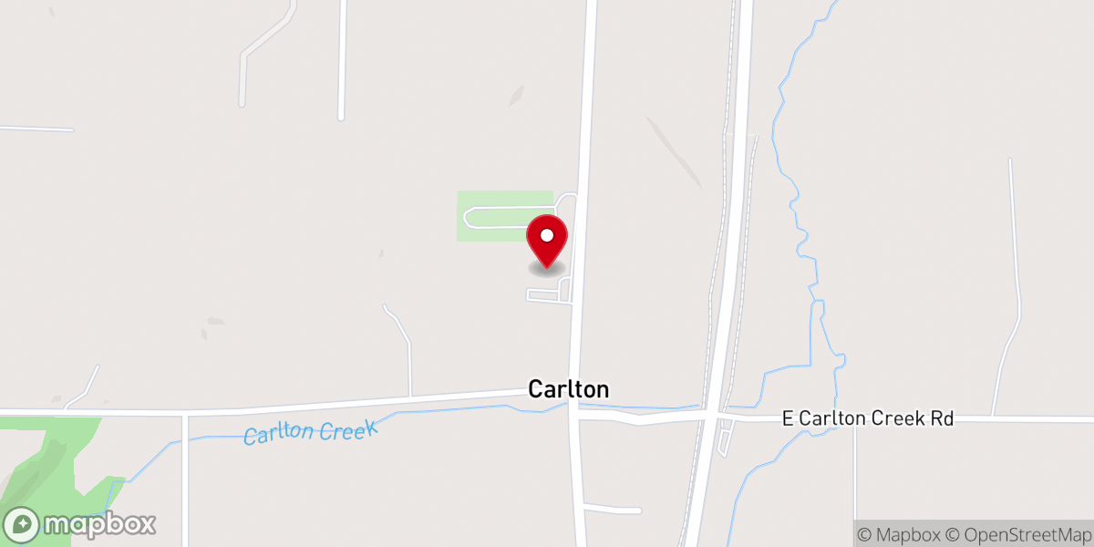 Map showing location of Florence-Carlton Community Church