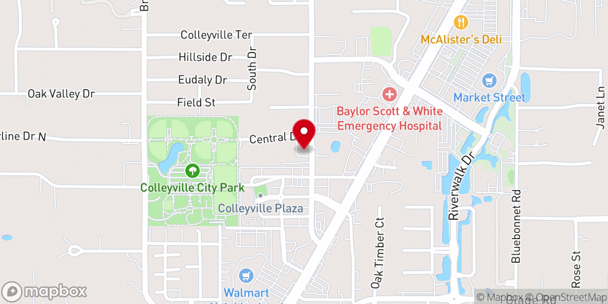 Map showing location of RCCG Glory House Colleyville