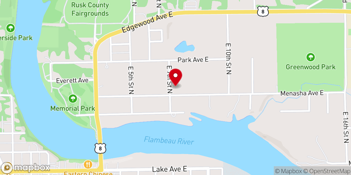 Map showing location of Ladysmith Christian Church