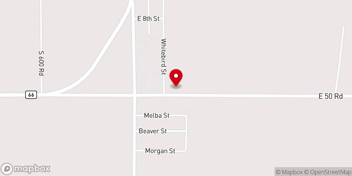 Map showing location of Quapaw First Freewill Baptist Church