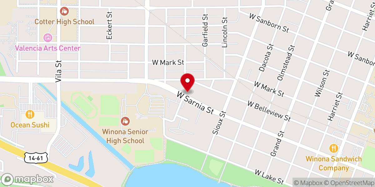 Map showing location of Calvary Baptist Church
