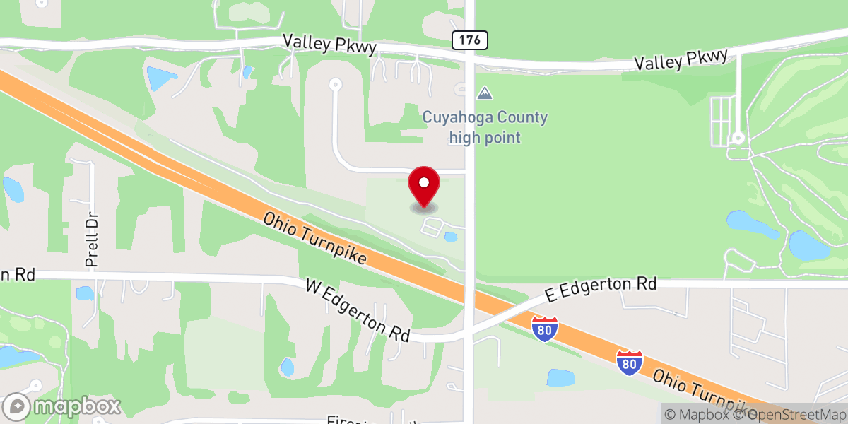 Map showing location of Broadview Heights Baptist Church