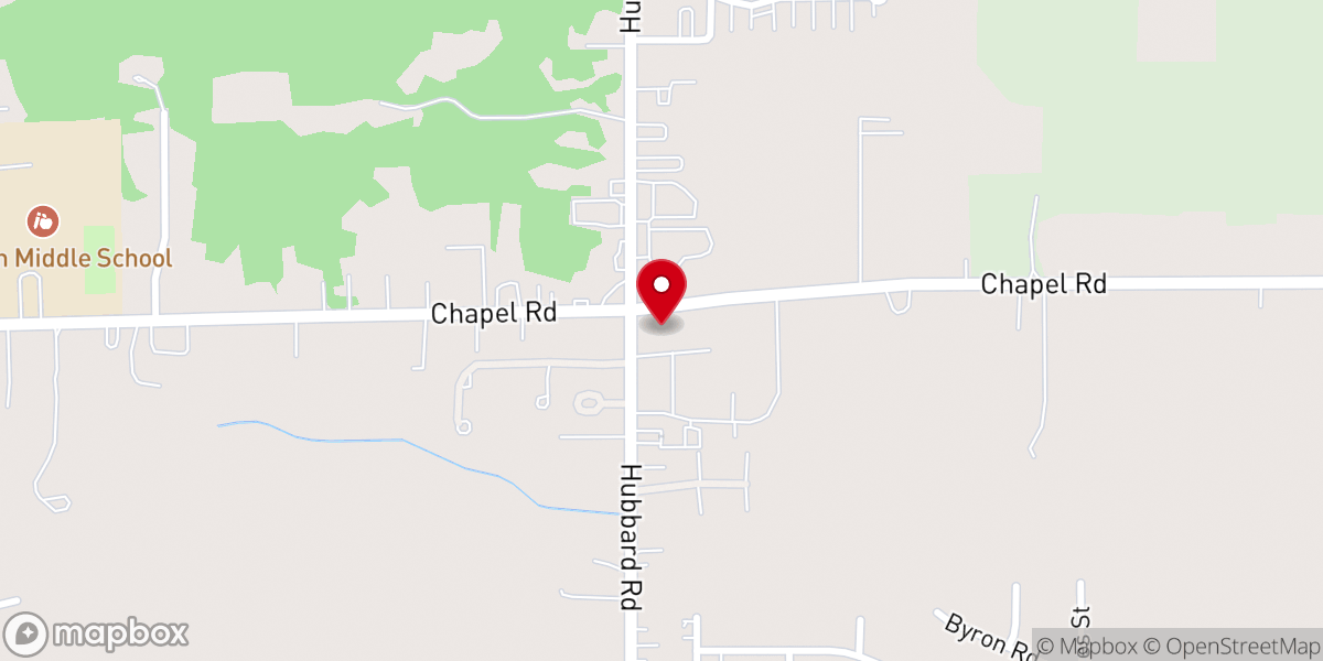 Map showing location of Chapel United Methodist Church
