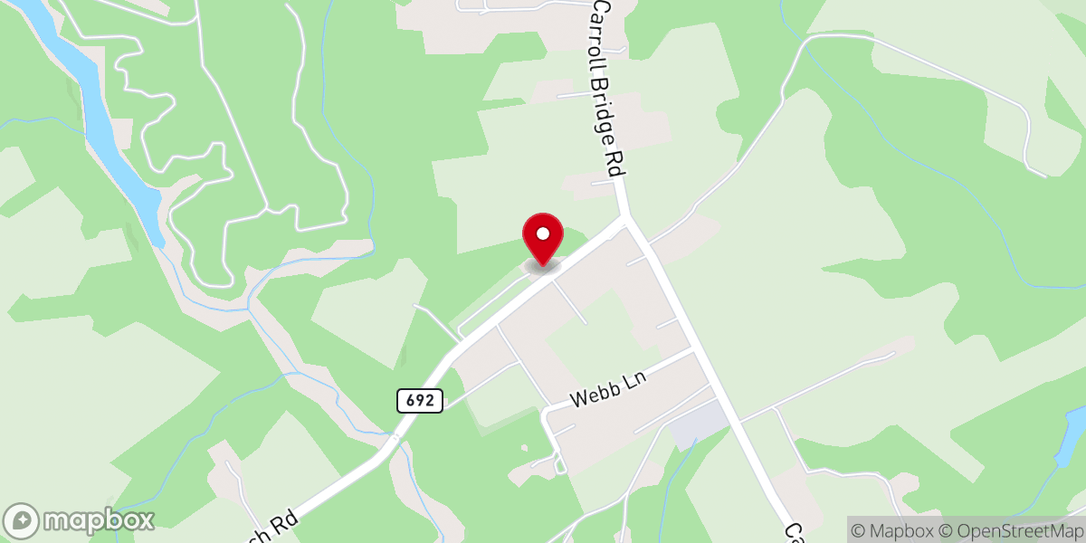 Map showing location of Uzzell Church