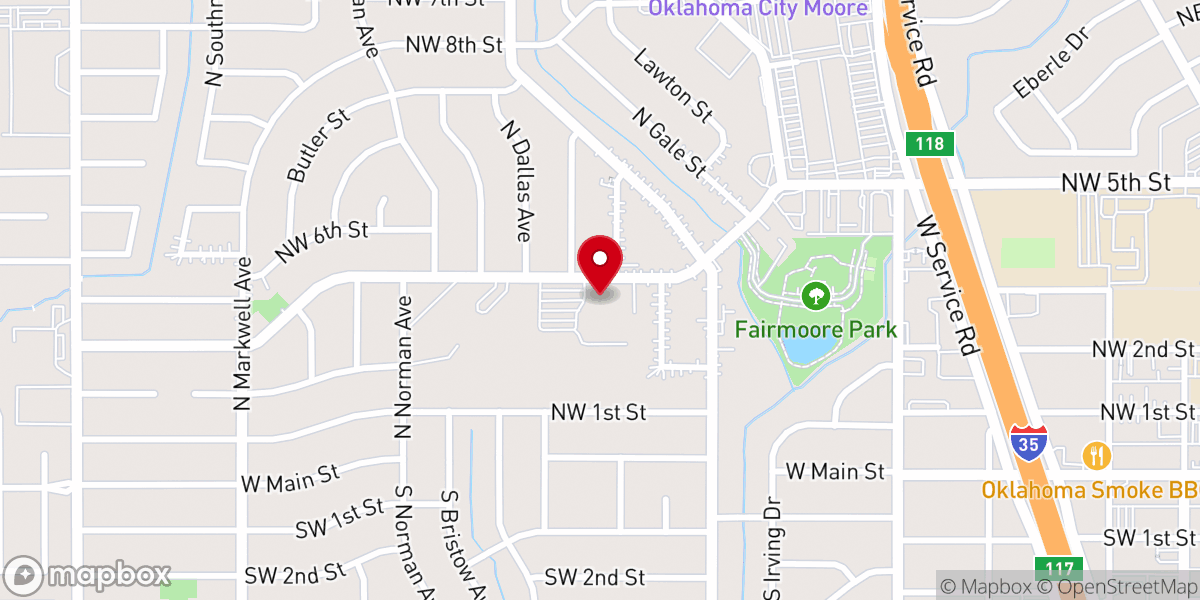 Map showing location of St Andrew Catholic Church