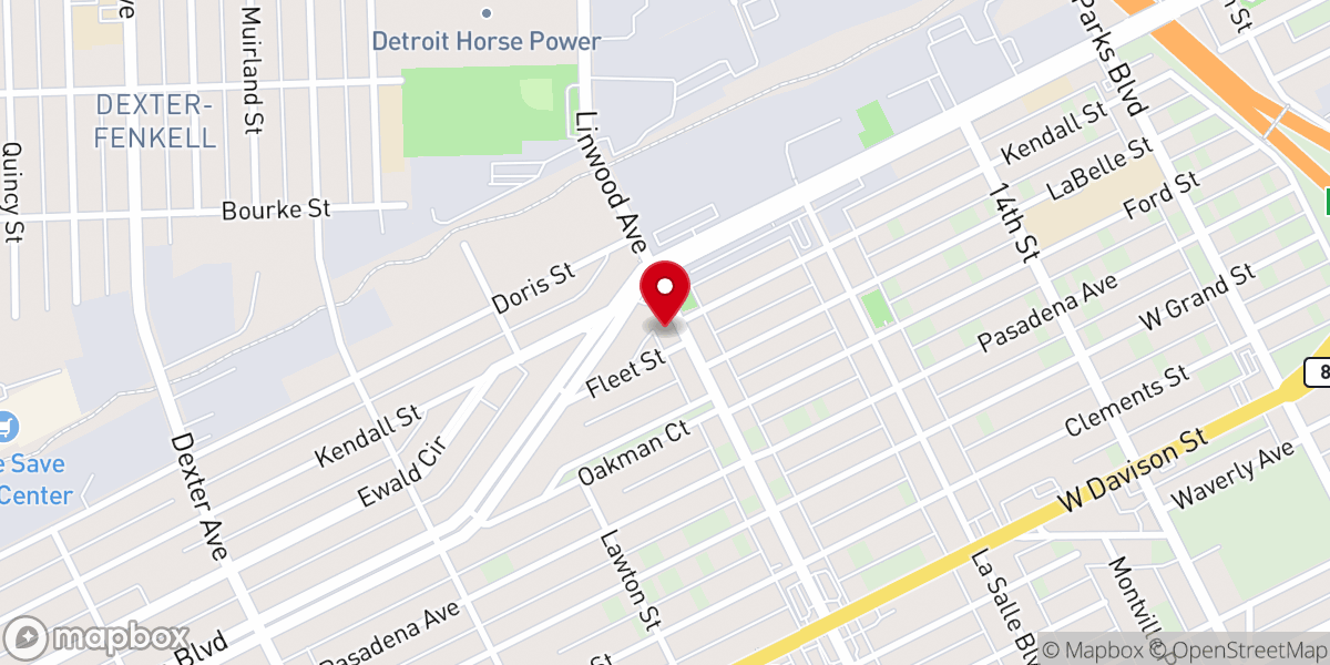 Map showing location of Linwood Church of Christ