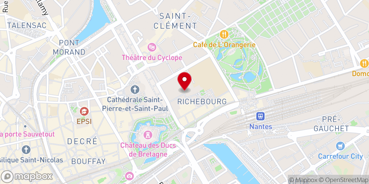 Map showing location of Maison de l'Immaculée