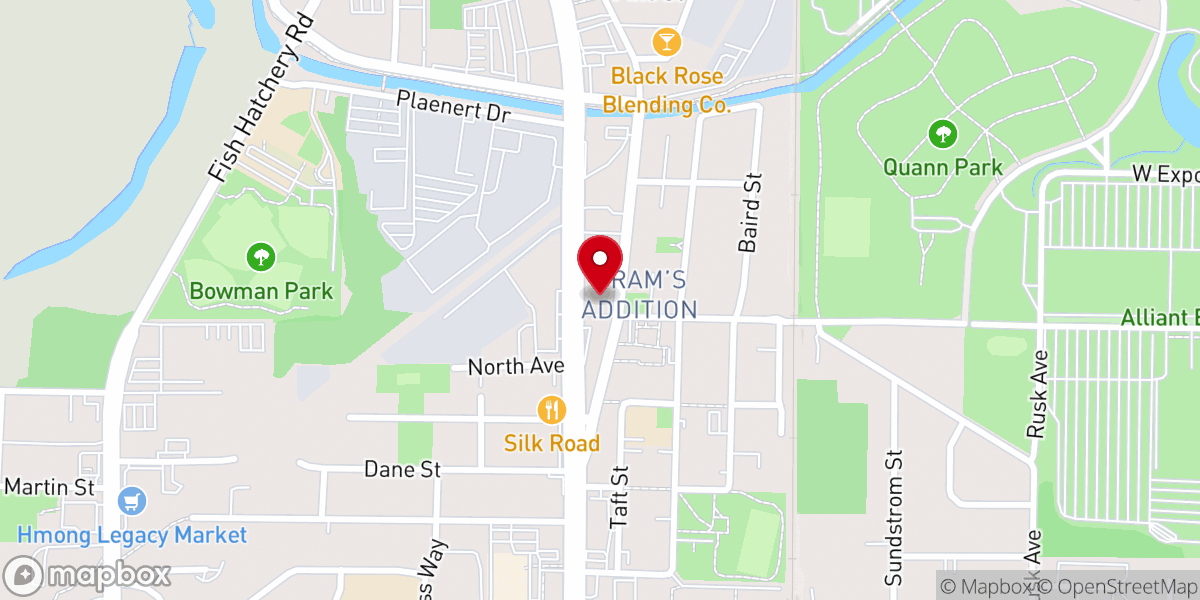 Map showing location of Catholic Multicultural Center