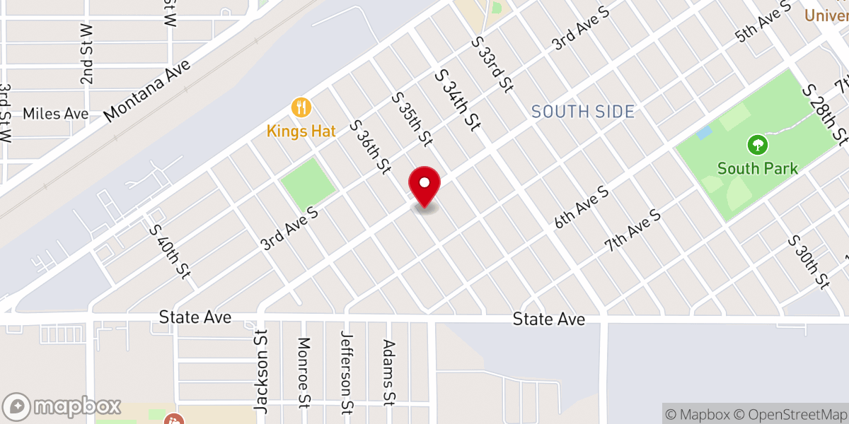 Map showing location of Pilgrim Congregational Church