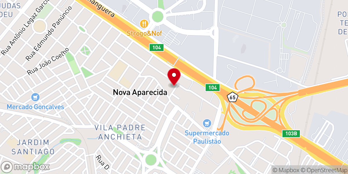Map showing location of Igreja Batista Ebenézer