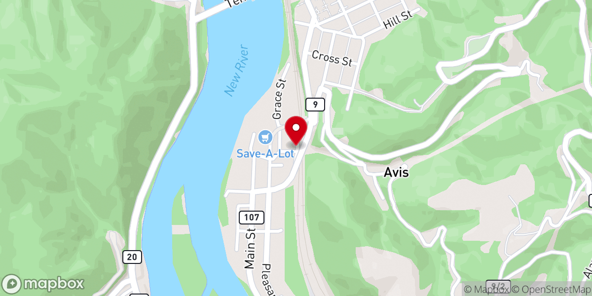 Map showing location of Avis Holiness Chapel