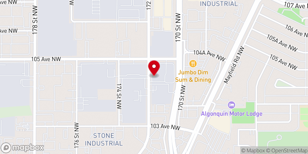 Map showing location of Asamblea Apostólica De La Fe En Cristo Jesús Edmonton