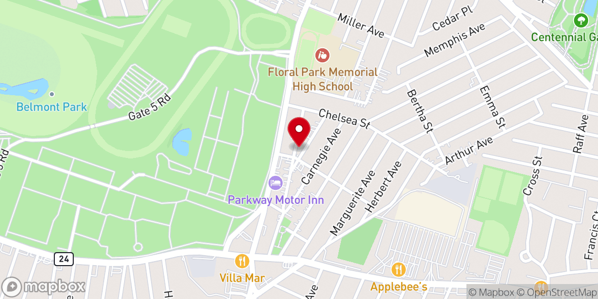 Map showing location of Emanuel Baptist Church