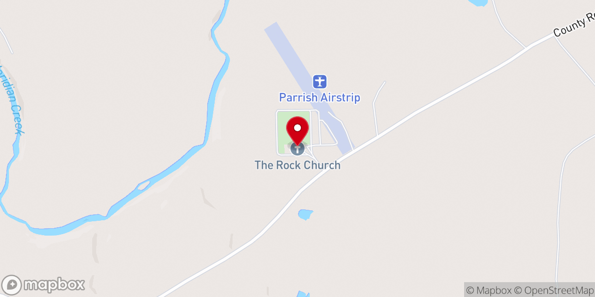 Map showing location of The Rock Church