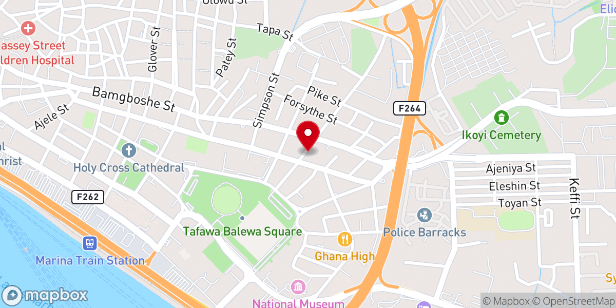 Map showing location of Saint Davids Anglican Church