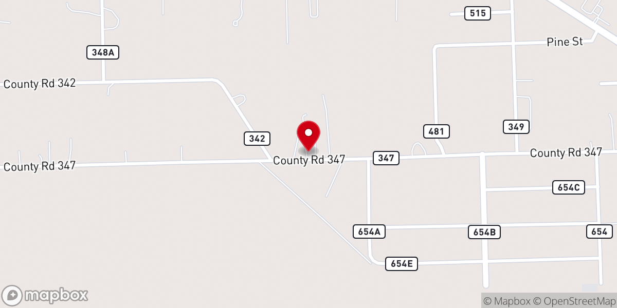 Map showing location of Wild Peach Community Church