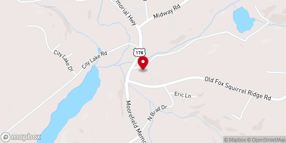Map showing location of Pickens Independent Baptist Church