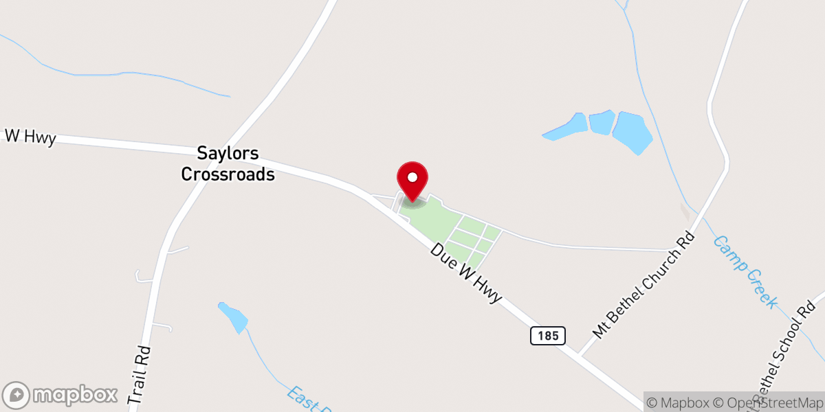 Map showing location of Mt Bethel Baptist Church