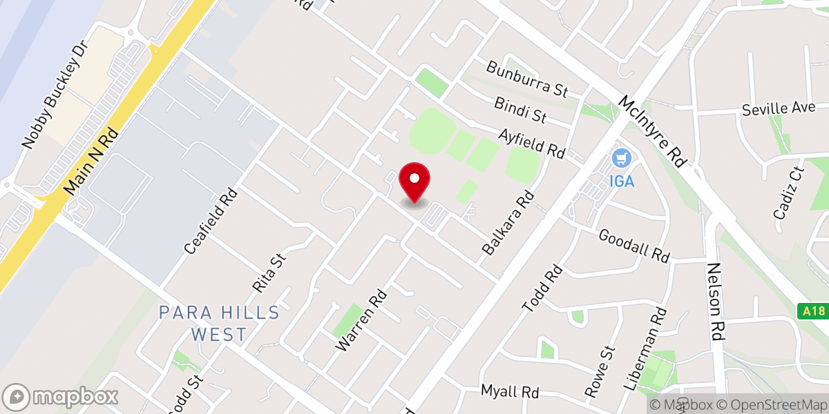Map showing location of Trinity Church Para Hills