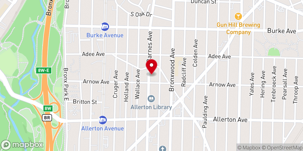 Map showing location of CENTRAL BRONX CHURCH OF CHRIST