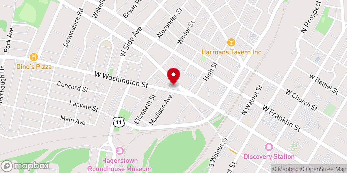 Map showing location of Saint Mark's Episcopal Church