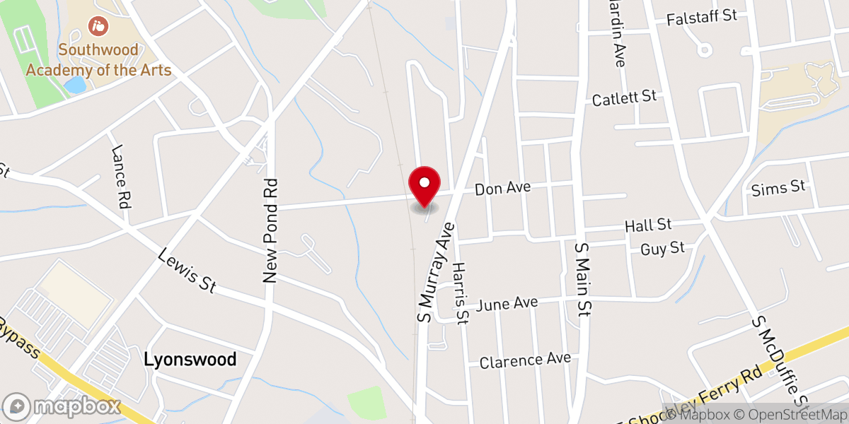 Map showing location of Canaan Baptist Church