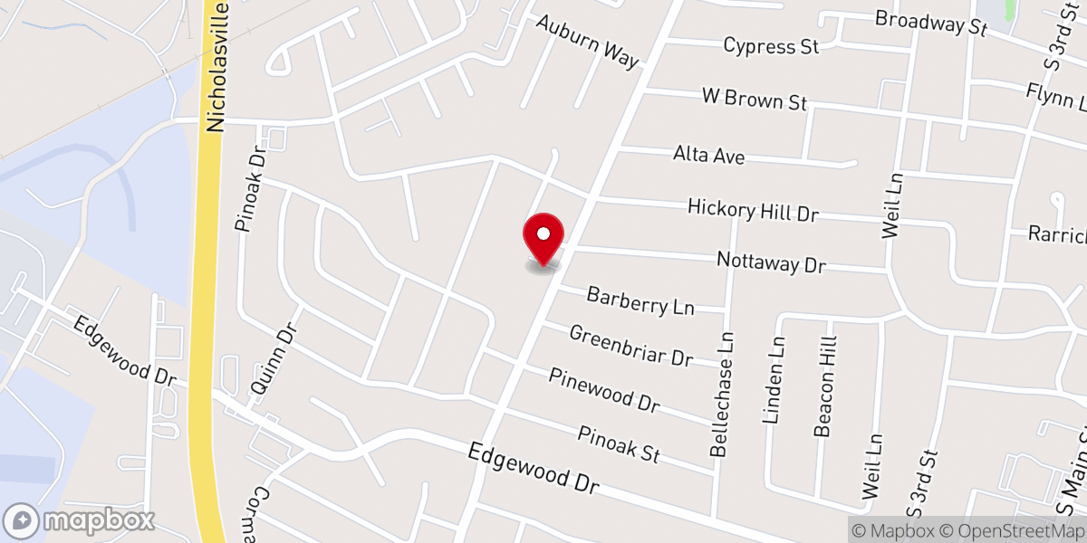 Map showing location of Grace Community Church of the Nazarene