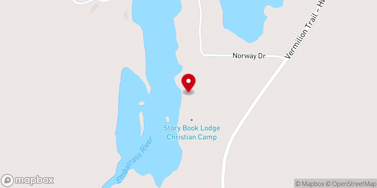 Map showing location of Story Book Lodge Christian Camp
