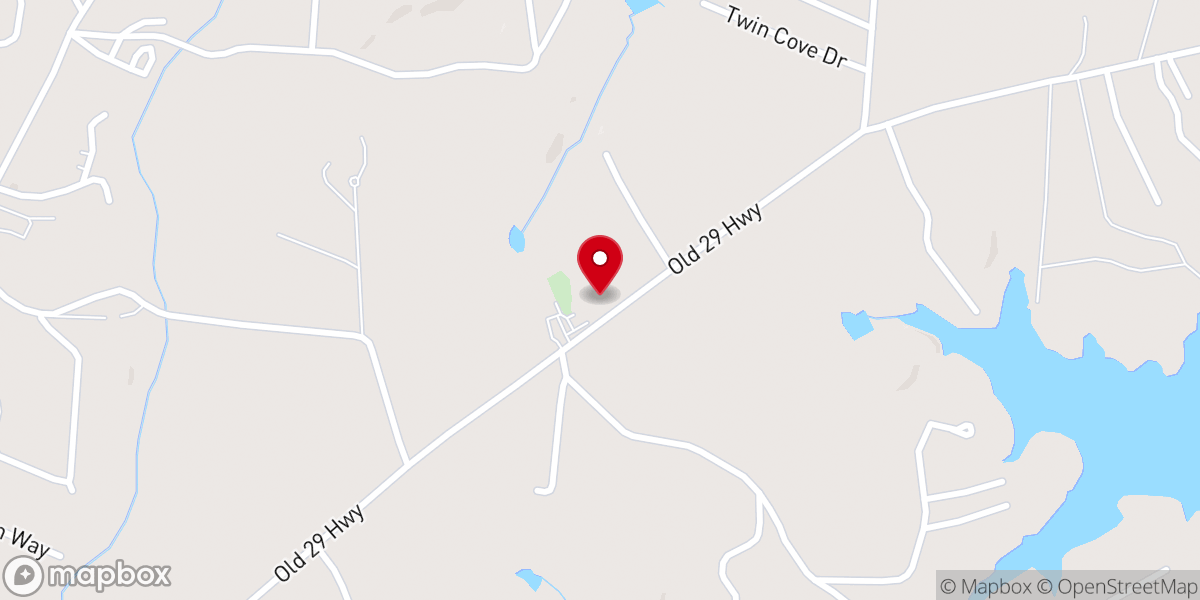 Map showing location of Oak Bower Baptist Church