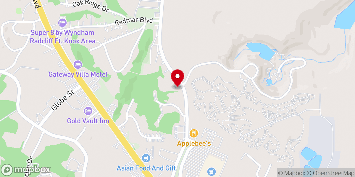 Map showing location of Evangel World Prayer Center - Radcliff