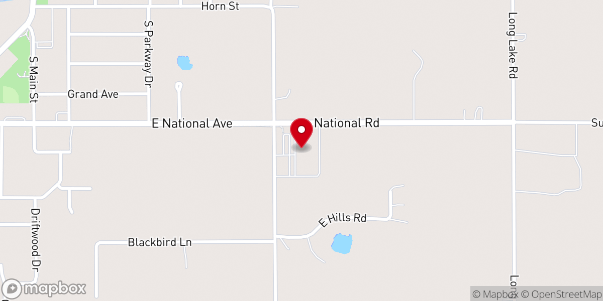 Map showing location of Trinity Ev Lutheran Church