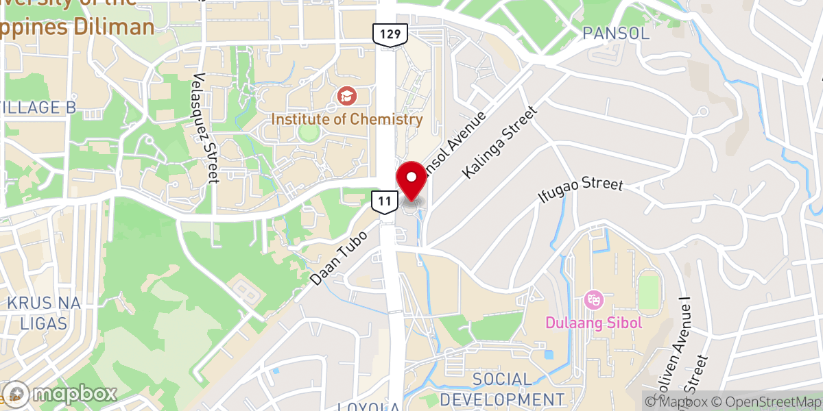 Map showing location of Santa Maria della Strada Parish (Diocese of Cubao)