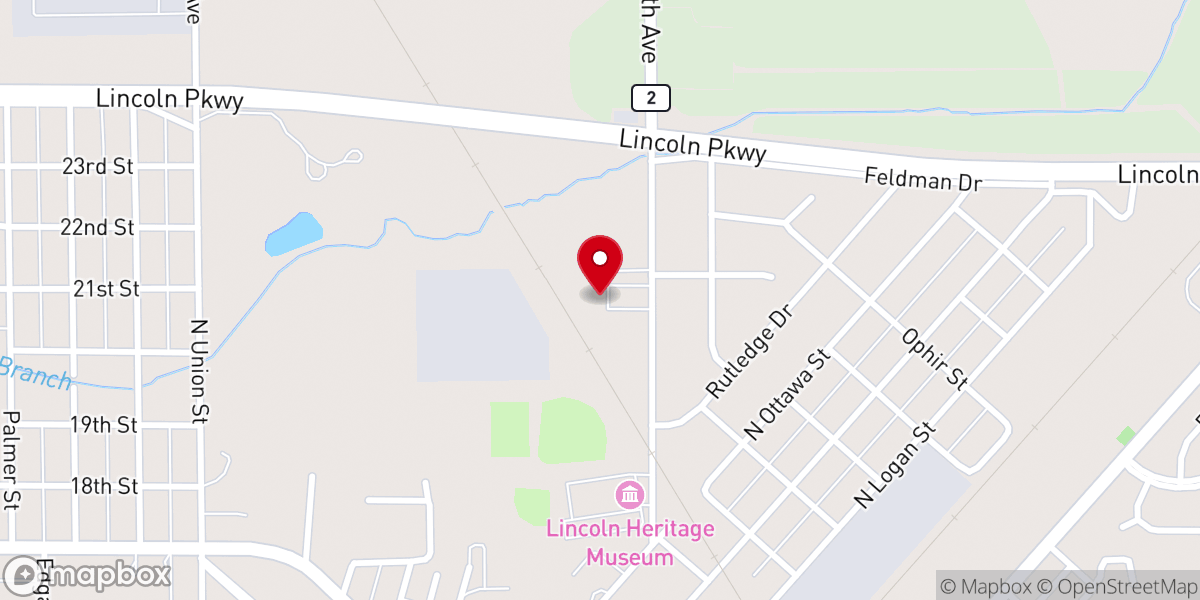 Map showing location of Faith Church - Lincoln Campus