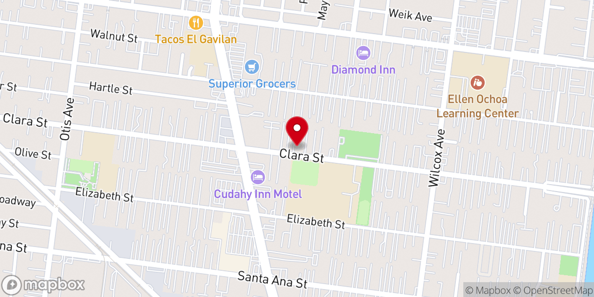 Map showing location of Full Gospel Assembly of God Church