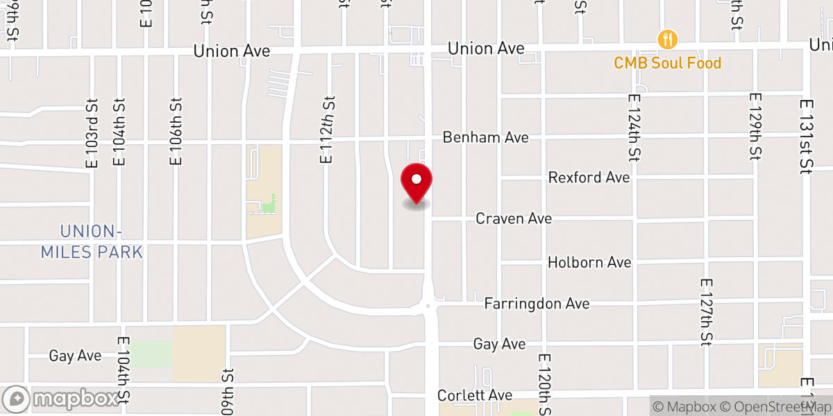 Map showing location of Agape Love Missionary Baptist Church Inc