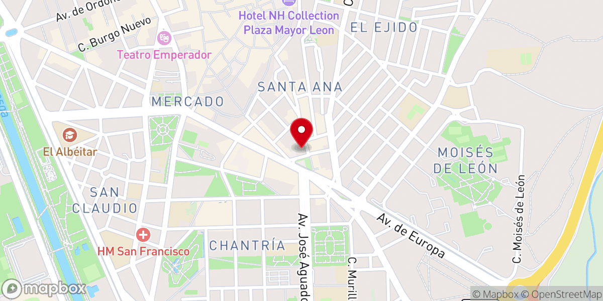 Map showing location of Iglesia de Santa Ana