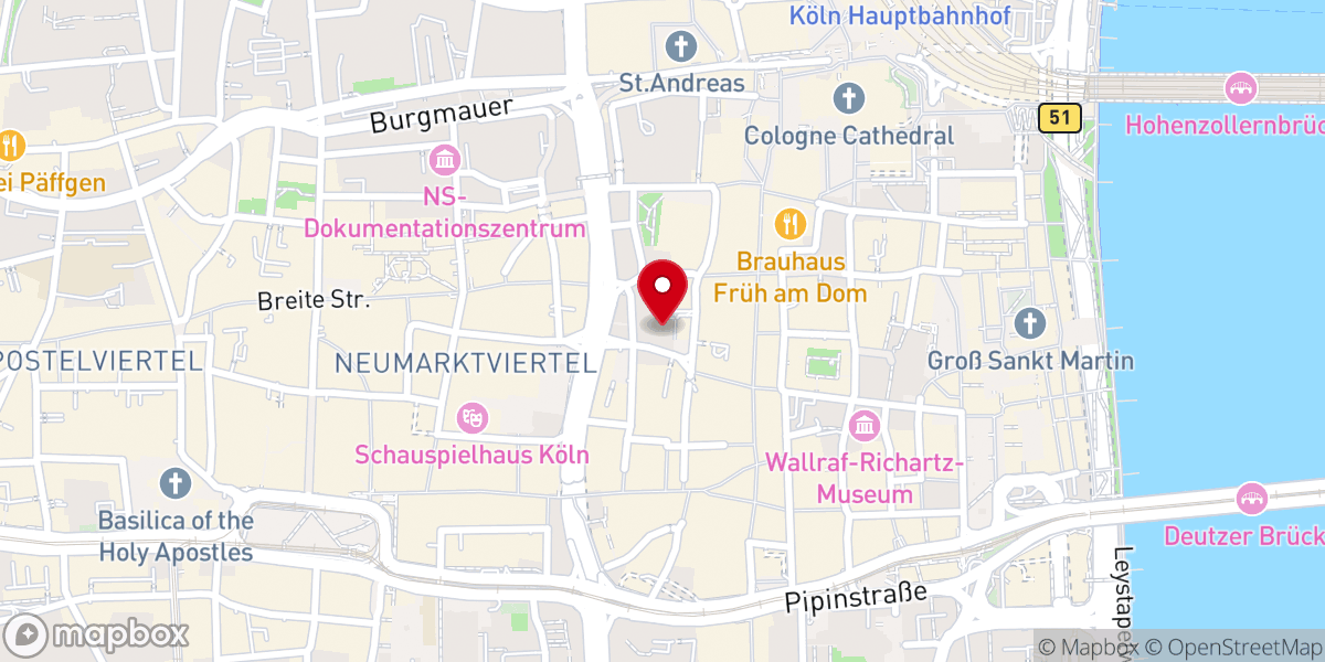 Map showing location of Madonna in den Trümmern