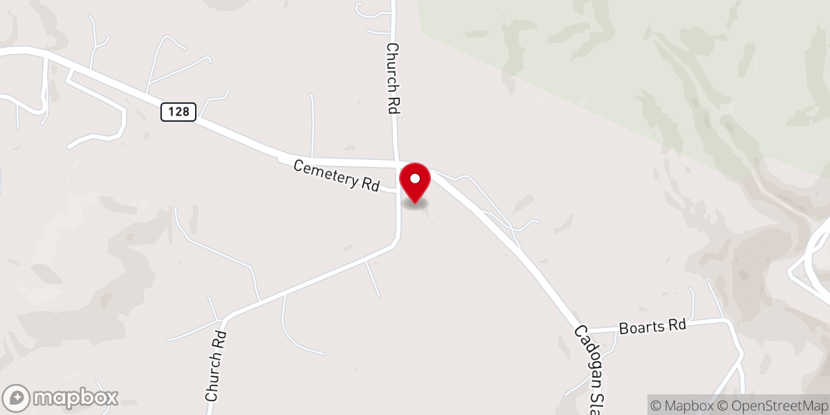 Map showing location of Union Baptist Church