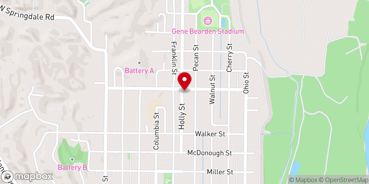 Map showing location of Mt Tabor Baptist Church