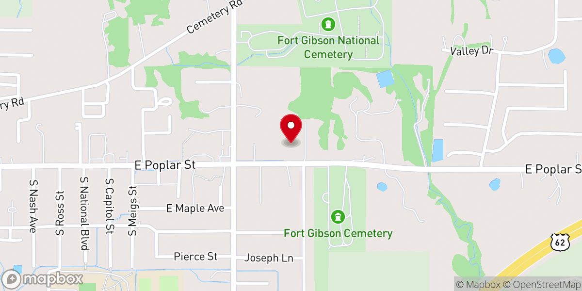 Map showing location of First Baptist- New Campus