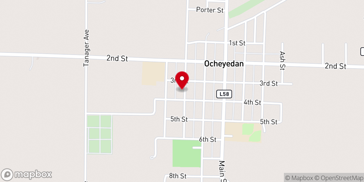 Map showing location of St Peter Lutheran Church