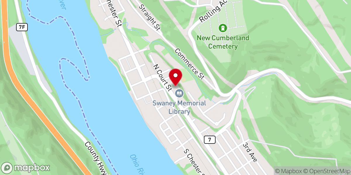 Map showing location of First Presbyterian Church