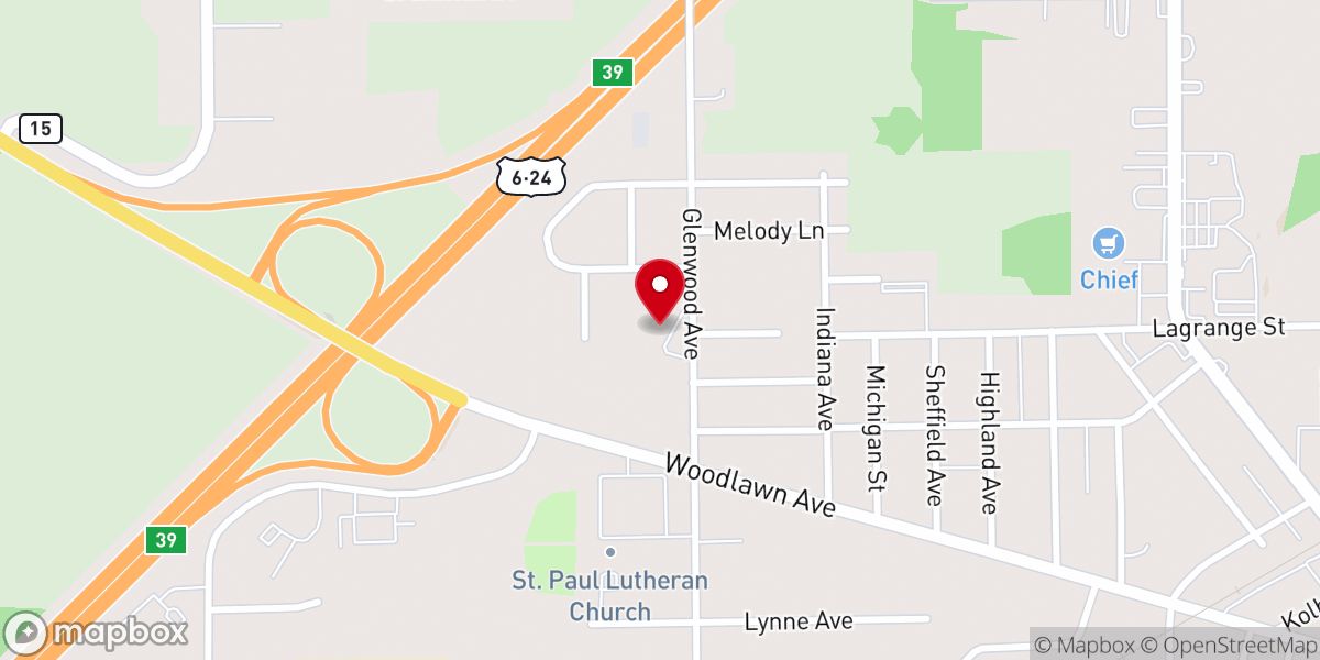 Map showing location of Christ United Methodist Church