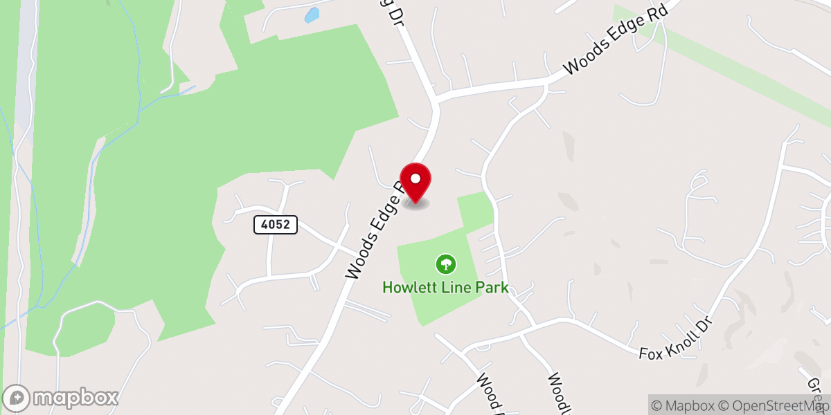 Map showing location of Walthall Baptist Church